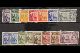 1938-44  Complete Definitive Set, SG 131/140, Plus 8d Listed Shade, Very Fine Mint. (15 Stamps) For More Images, Please  - Sainte-Hélène