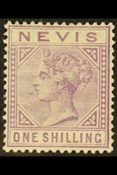 1882-90  1s Pale Violet, Wmk Crown CA, Perf.14, SG 34, Fine Mint. For More Images, Please Visit Http://www.sandafayre.co - St.Christopher, Nevis En Anguilla (...-1980)