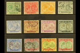 1920-22  Watermark Multi Crown CA Definitive Set Complete To 10s, SG 24/35, Fine Used, The 10s Is Very Fine. (12 Stamps) - St.Kitts Und Nevis ( 1983-...)