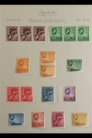 1937-1952 FINE MINT COLLECTION  On Leaves, Includes 1938-49 Set All As Chalky Papers Variants (note 30c Carmine NHM, 30c - Seychelles (...-1976)