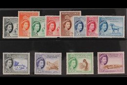1953-58  QEII Definitives Complete Set, SG 137/48, Never Hinged Mint. (12 Stamps) For More Images, Please Visit Http://w - Somaliland (Protectorat ...-1959)
