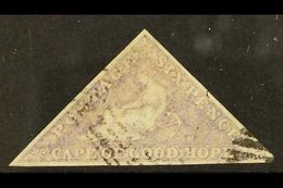 CAPE OF GOOD HOPE  1855-63 6d Pale Rose- Lilac Triangular, SG 7, Fine Used Lightly Cancelled With 3 Neat Margins. For Mo - Zonder Classificatie
