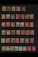 CAPE OF GOOD HOPE  POSTMARKS 1864-1910 Collection With Various "Hope Seated" Types To 5s (incl A Few Surcharges), "Hope  - Unclassified