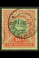 NATAL  1908-09 10s Green And Red On Green, SG 170, Very Fine Used With Neat "GERMISTON" Cds Cancel. For More Images, Ple - Non Classés