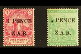 VRYBURG  1899 ½d Green And 1d Rose Ovptd "ZAR", SG 1, 2, Good To Fine Mint, Some Tone Spots On ½d. (2 Stamps) For More I - Ohne Zuordnung