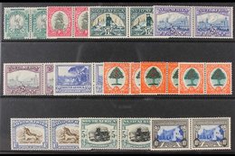 1933-48  Complete Set Including 6d All Three Dies, SG 54/64ca Incl 61/61d, Very Fine Mint Horizontal Pairs, Fresh. (12 P - Ohne Zuordnung