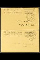 ARMY SIGNALS  1941 & 1943 Bilingual O.H.M.S. Covers, Both Addressed To Middle East Forces, Each With A Superb "ARMY SIGN - Non Classés