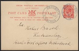 1917  (10 Jul) 1d Union Postal Card To Keetmanshoop With Fine "BERGLANDS" Cds Postmark, Putzel Type B1 Oc (showing "01.7 - Zuidwest-Afrika (1923-1990)