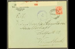 1918  (19 Nov) Printed Cover To Windhuk Bearing 1d Union Stamp Tied By "LUDERITZBUCHT" Cds Cancellation, Putzel Type B9  - South West Africa (1923-1990)