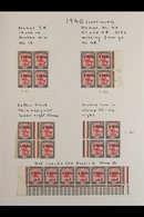 1940-1  FINE GROUP Of BLOCKS & LISTED VARIETIES 5m On 10m Carmine & Black, SG 78, Includes Both Dots Omitted, Short "mim - Soudan (...-1951)