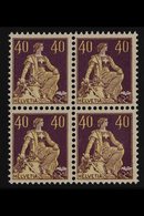 1924-33  40c Yellow Green & Deep Magenta, Mi 208x, SG 239, BLOCK OF 4, Never Hinged Mint (4 Stamps) For More Images, Ple - Altri & Non Classificati