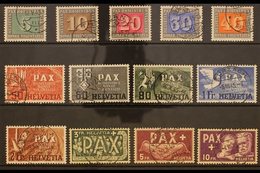 1945  Peace (Pax) Complete Set, Michel 447/59, SG 447/59, Very Fine Cds Used. A Lovely Set Of This Issue. (13 Stamps) Fo - Autres & Non Classés