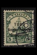 1914  5pf Green with 16mm Ovpt, 2mm Spacing, SG H15, Very Fine Used. Scarce Stamp For More Images, Please Visit Http://w - Autres & Non Classés