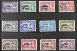 1952  KGVI Opt'd Complete Definitive Set, SG 1/12, Fine Mint (12 Stamps) For More Images, Please Visit Http://www.sandaf - Tristan Da Cunha