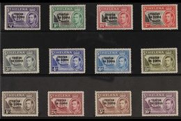 1952  KGVI St Helena Opt'd Set, SG 1/12, Very Fine Mint (12 Stamps) For More Images, Please Visit Http://www.sandafayre. - Tristan Da Cunha