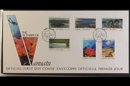 1993-2013 FIRST DAY COVERS  ALL DIFFERENT COLLECTION With Complete Sets & Miniature Sheets On Illustrated, Unaddressed F - Vanuatu (1980-...)