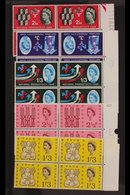 1962-1963 PHOSPHOR COMMEMORATIVES IN BLOCKS OF 4.  Superb Never Hinged Mint All Different Group On Stock Cards, Includes - Other & Unclassified
