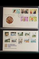 GUERNSEY  1968-2006 FIRST DAY COVERS COLLECTION Presented In Two Matching Cover Albums, With Definitives Incl. High Valu - Autres & Non Classés