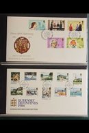 GUERNSEY  1968-2006 FIRST DAY COVERS COLLECTION Presented In Two Matching Cover Albums, With Definitives Incl. High Valu - Andere & Zonder Classificatie