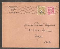 Enveloppe Avec   50 C Arc  Et  1,50 F  Gandon  Oblit PARIS   1945 - Altri & Non Classificati