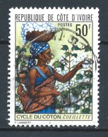COSTA MARFIL 1974 (O) USADOS MI-455 YT-375 CYCLE DU COTTON (CACHET ROND) - Côte D'Ivoire (1960-...)