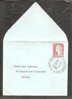 Petite Enveloppe  Avec 25 C Decaris  Oblit  BEAUNE ENTREPOT  COTE D OR   1964 - Covers & Documents