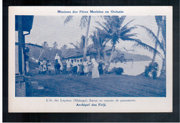 FIDJI Missions Des Pères Maristes En Océanie - L'île Des Lépreux (Makogai), ARCHIPEL DES FIDJI Old Postcard - Fidji