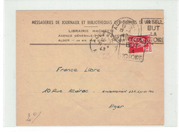 MARCOPHILIE ALGERIE - DAGUIN - ALGER - RP - UN SEUL BUT LA VICTOIRE - TTB - 1943 - Briefe U. Dokumente