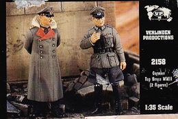 - VERLINDEN - Figurines German Top Brass WWII ( 2 Figurines ) - 1/35°- Réf 2158 - Figurine