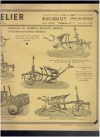 MATERIEL AGRICOLE ETABLISSEMENTS CANDELIER A BUCQUOY PAS DE CALAIS HOUE PULVERISATEUR CHARRUE BRABANT DECHAUMEUR - Tracteurs