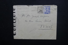 ESPAGNE - Cachet De Censure De Barcelone Au Verso D'une Enveloppe Pour Tunis En 1943 - L 48511 - Nationalistische Zensur