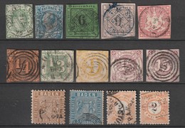 LOT Anciens Etats Allemands - 14 Timbres Oblitérés - Sammlungen