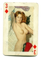 Carte Format 8,4 X 5,5 - Trois De Carreau - Femme Nue - Sonstige & Ohne Zuordnung