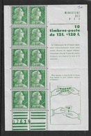 1955 MNH France Carnet/booklet, Postfris - Altri & Non Classificati