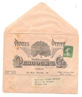 Enveloppe Avec 10 C Semeuse  Preoblitere  /papiers Peints   PARIS - Autres & Non Classés