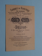 Fabrique De BIJOUTERIE " DELION " 2 Rue De Franche-Comte PARIS ( Voir / Zie Foto ) ! - Cartes De Visite