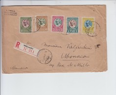 Marie-Adelaide Caritas Semipostal Set  - RECOMMANDE WILWERWILTZ VERS  MONACO - 1928 - Briefe U. Dokumente