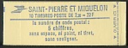 Saint Pierre & Miquelon Carnet 1986 Y&T N°C464 - Michel N°MH532 *** - 2,20f Liberté De Gandon - Markenheftchen