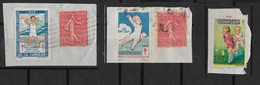 1929 1931 1933  3 Vignettes "Deux Sous Pour La Santé" . Défense Contre La Tuberculose. - Erinnofilie