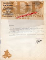 75- PARIS- FACTURE L. DE PASQUALI- ARTICLES DE VOYAGE- 40 RUE HAXO - 1953 - Ambachten