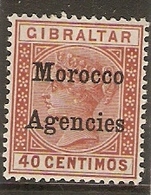 MOROCCO AGENCIES 1899 40c SG 13 LIGHTLY MOUNTED MINT Cat £50 - Uffici In Marocco / Tangeri (…-1958)