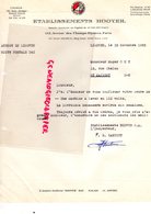75- PARIS- LETTRE + BON COMMANDE HOOVER -122 AVENUE CHAMPS ELYSEES- 1953 - Ambachten