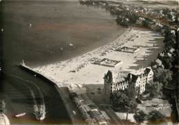 LE POULIGUEN  VUE GENERALE AERIENNE SUR LA PLAGE ET L'ENTREE DU PORT - Le Pouliguen