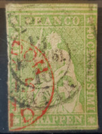 SWITZERLAND 1858/62 - Canceled - Sc# 40 - 40r - Usati