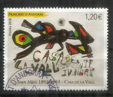 Tableau Joan Miro "Casa De La Vall", Un Timbre Oblitéré.1 ère Qualité, Année 2018 - Used Stamps