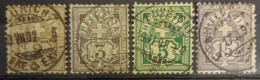 SWITZERLAND 1905 - Canceled - Sc# 113, 114, 115, 118 - Used Stamps