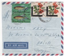 Beaux Timbres , Stamps " Poisson , Fleurs Surchargés  Sur Lettre , Enveloppe , Cover , Mail Du 28/04/1987 ?? - Used Stamps