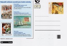 Czech Republic - 2019 - Most Beautiful Czech Stamps - NEXOFIL International Awards - Special Postcard With Hologram - Cartes Postales