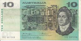 AUSTRALIA P45b 10 DOLLARS 1976 VF - 1974-94 Australia Reserve Bank (papier)