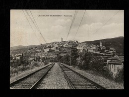 Cartolina Castiglion Fiorentino Panorama Rotaie Treno - Arezzo